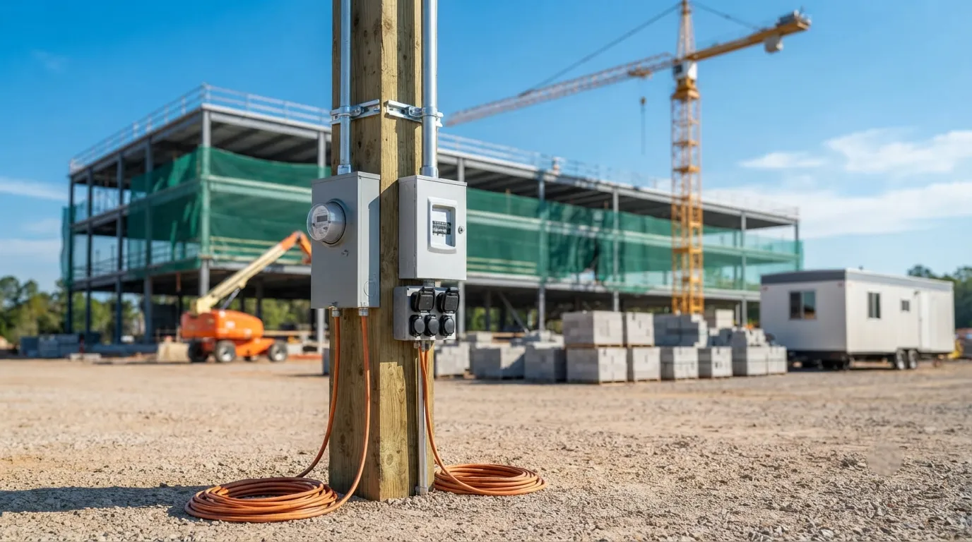 Temporary Power Pole in Bismarck, ND